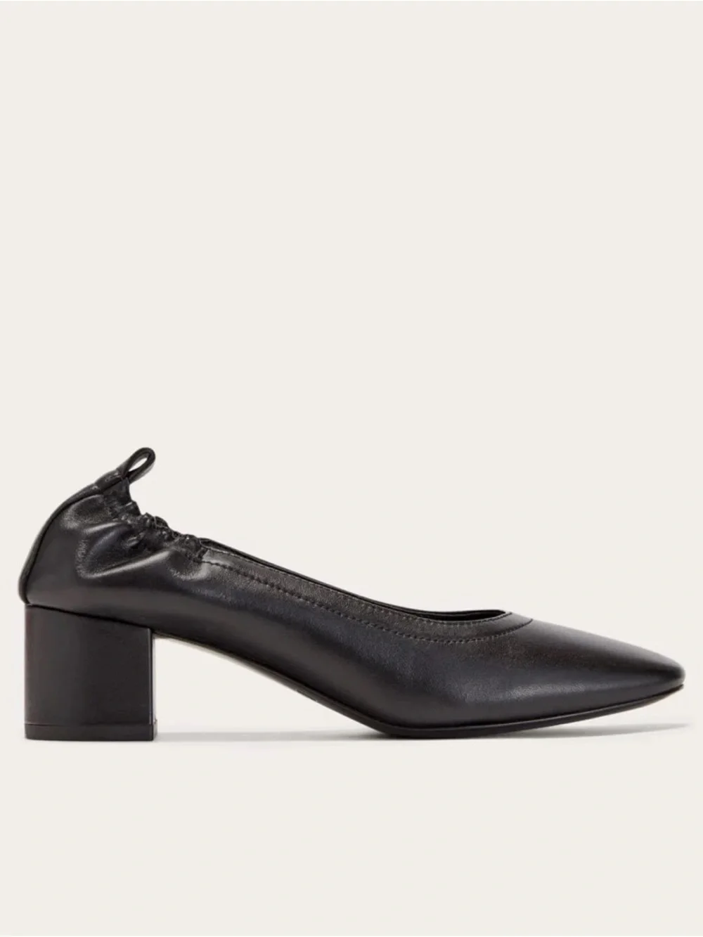 Everlane The Day Heel Black Leather Shoes Size 9 Minimal Classic NWOB Chic - Picture 4 of 8
